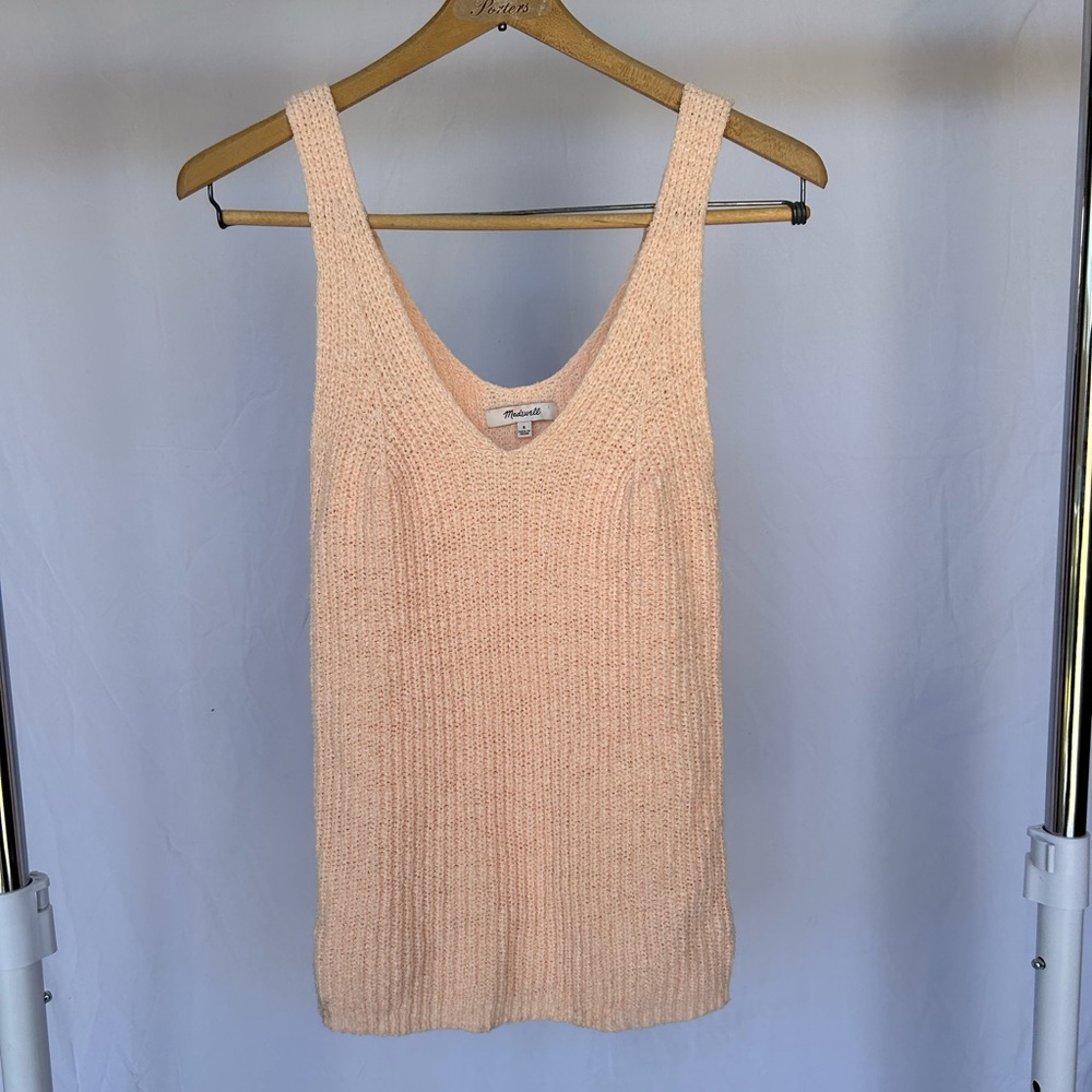 Madewell Peachy Cotton Blend Knit Sweater Vest Tank size S